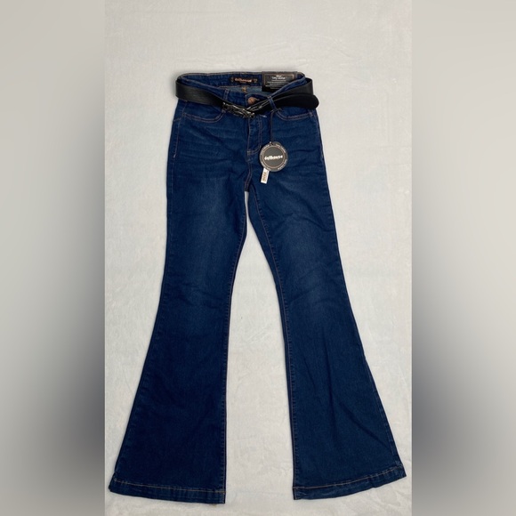 NEW Dollhouse Women’s Fit & Flare Jeans Blue Size 7/8 Y2K 90’s 70’s Festival - Picture 14 of 15